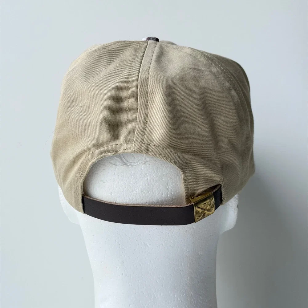 Vintage 1998 Jackson County Fair Snapback Trucker Hat Tan Plaid Made in USA 90s